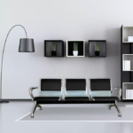 3 Link Padded Office Waiting Bench