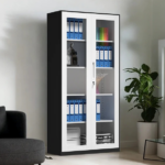 Full Glass Office Cabinet – Modern, Secure & Elegant Storage Solution - Image 3