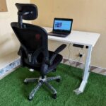 Adjustable Electric Standing Desk and Ergonomic Executive Office Chair for Healthy Workspaces