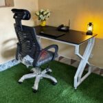 1200mm Executive Office Desk with Ergonomic Headrest Chair for Stylish and Comfortable Workspaces