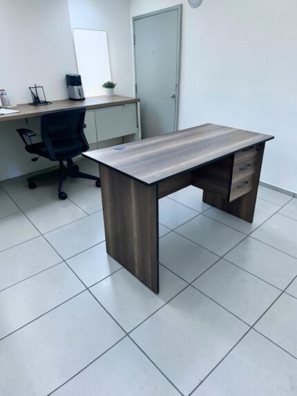 1.2m office desk with drawers in wood finish