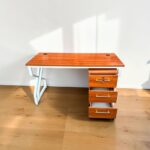 1.4m Executive Metallic Office Desk with Movable Drawer Cabinet